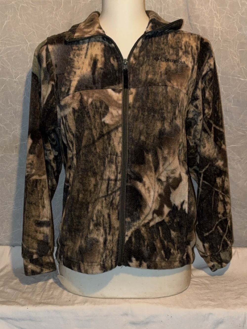 Columbia Youth 10/12 Camo Full Zip Fleece Jacket Unisex
